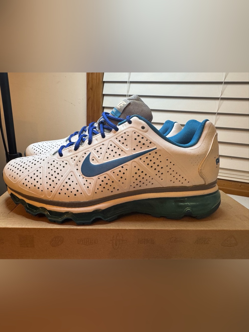 Nike Air Max + 2011 LEA White Imperial Blue Stealth